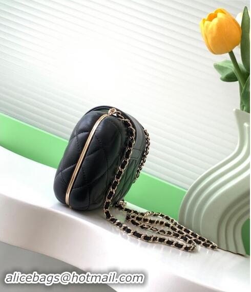 Most Popular Chanel Lambskin Case Evening Bag AS5178 Black 2024