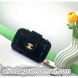 Trendy Design Chanel Velvet Case Evening Bag AS5178 Black 2024