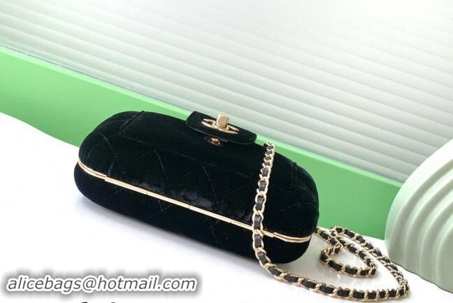 Trendy Design Chanel Velvet Case Evening Bag AS5178 Black 2024