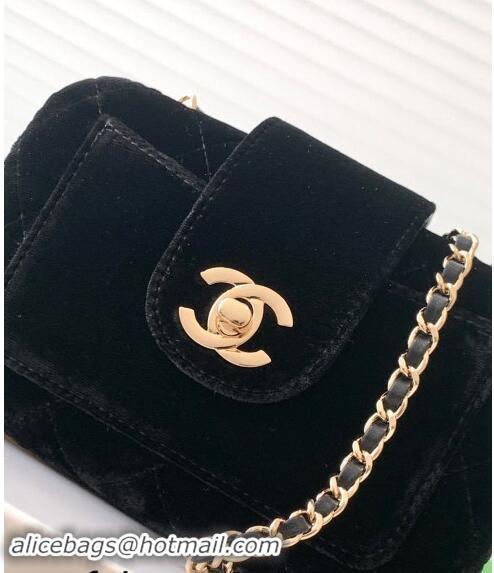 Trendy Design Chanel Velvet Case Evening Bag AS5178 Black 2024