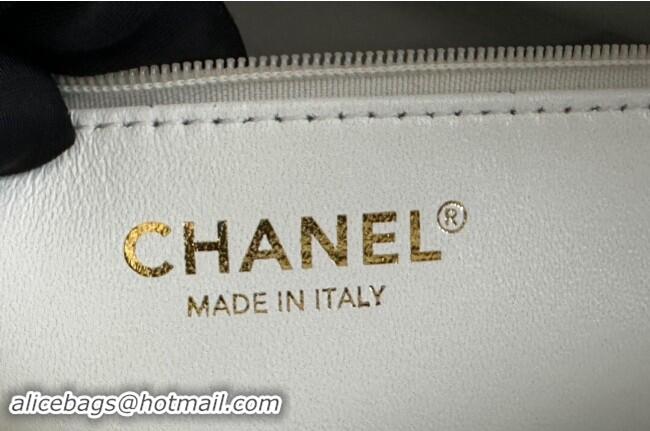 Unique Discount Chanel Grained Calfskin Vintage Top Handle bag AS1804 White 2024