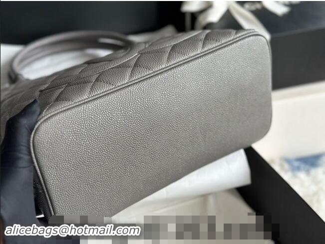 Best Quality Chanel Grained Calfskin Vintage Top Handle bag AS1804 Grey 2024