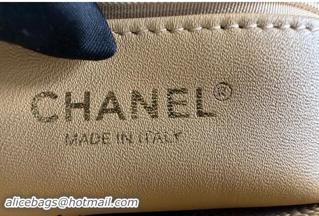 Famous Brand Chanel Grained Calfskin Vintage Top Handle bag AS1804 Yellow 2024