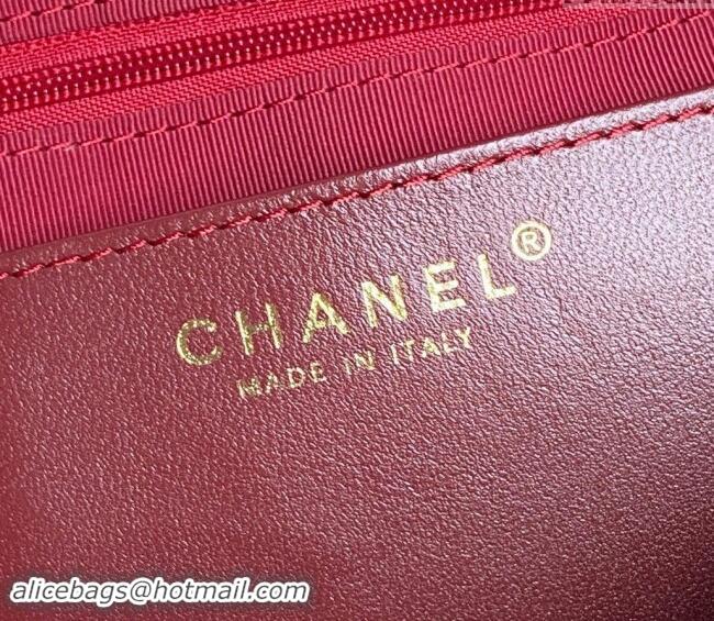 Discount Chanel Shiny Lambskin Medium Camera Case bag AS5187 Black 2024