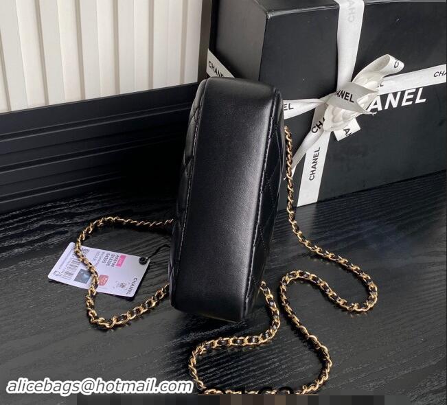 Market Sells Chanel Shiny Lambskin Mini Camera Case bag AS5190 Black 2024