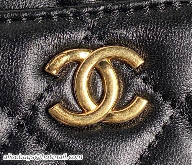 Market Sells Chanel Shiny Lambskin Mini Camera Case bag AS5190 Black 2024