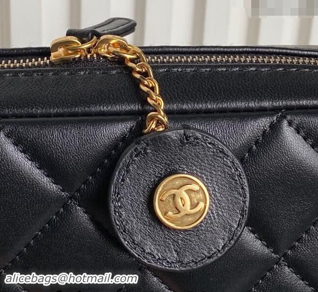 Market Sells Chanel Shiny Lambskin Mini Camera Case bag AS5190 Black 2024