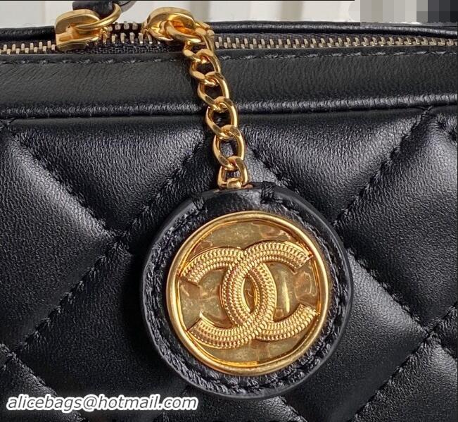 Market Sells Chanel Shiny Lambskin Mini Camera Case bag AS5190 Black 2024