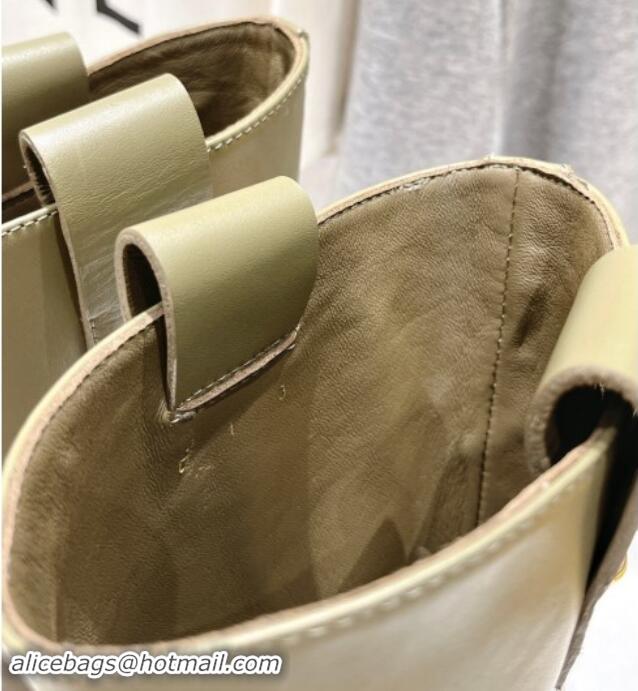 Pretty Style Fendi Filo Medium Boots 3.5cm in Calf Leather Green 930090