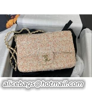 Famous Brand Chanel Sequins Mini Flap Evening Bag AS4297 Beige/Orange 2024