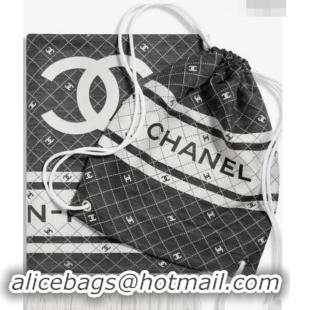 Luxury Discount Chanel Backpack bag & Blanket Set 1107 Grey/White 2024