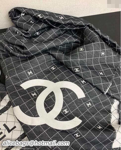 Luxury Discount Chanel Backpack bag & Blanket Set 1107 Grey/White 2024