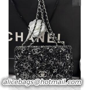 New Design Chanel Strass Mini Classic Flap bag A69900 Black/Silver 2024