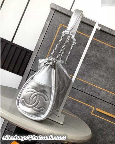 Trendy Design Chanel Lambskin Medium Hobo bag CH110703 Silver 2024