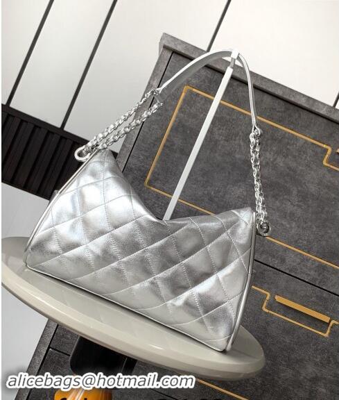 Trendy Design Chanel Lambskin Medium Hobo bag CH110703 Silver 2024