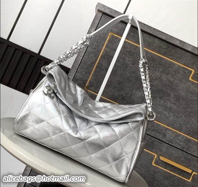 Trendy Design Chanel Lambskin Medium Hobo bag CH110703 Silver 2024