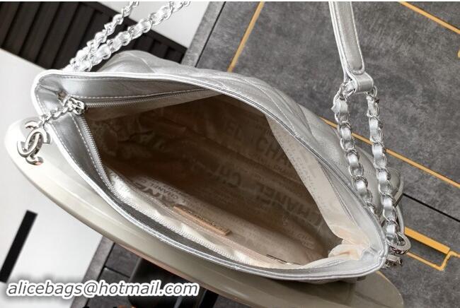 Trendy Design Chanel Lambskin Medium Hobo bag CH110703 Silver 2024