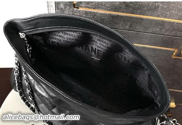 Luxury Discount Chanel Lambskin Large Hobo bag CH110703 Black 2024