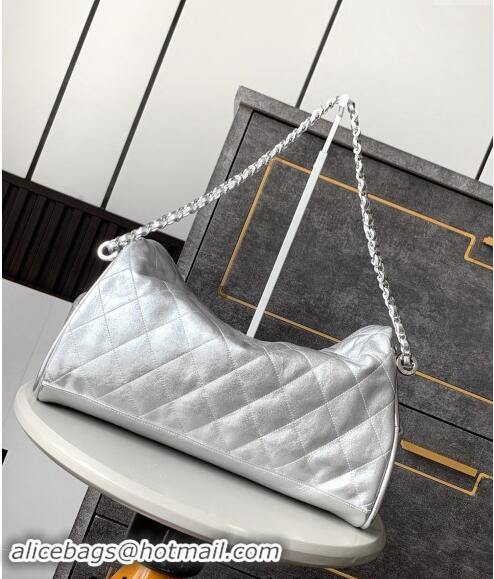 Discount Chanel Lambskin Large Hobo bag CH110703 Silver 2024