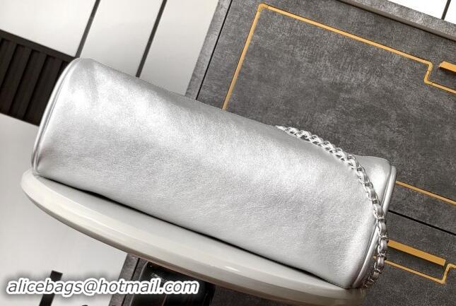 Discount Chanel Lambskin Large Hobo bag CH110703 Silver 2024