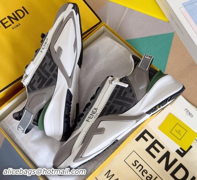 Low Price Fendi Flow Sneakers F820KL Grey 101502