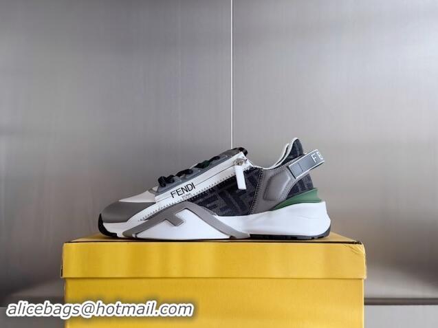 Low Price Fendi Flow Sneakers F820KL Grey 101502