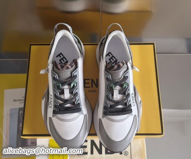 Low Price Fendi Flow Sneakers F820KL Grey 101502