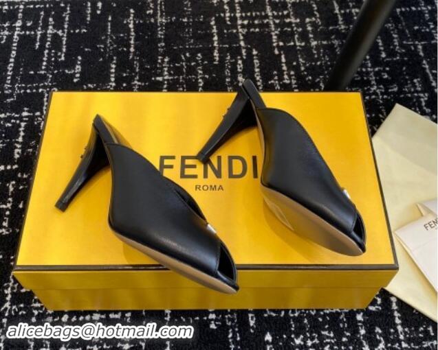 Hot Style Fendi Feel Feel Heel Slides Sandal 9.5cm Black 112091