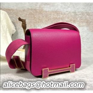 Luxury Cheap Hermes Geta Bag in Chevre Mysore Leather H2903 Rosy 2024 (Full Handmade)