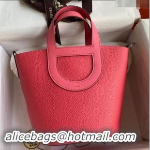 Buy Discount Hermes In-The-Loop Bag 18cm in Original Taurillon Clemence Leather H1504 Azalee/Silver 2024 (Full Handmade)