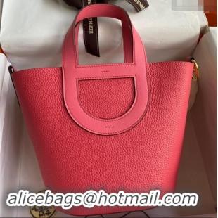 Best Price Hermes In-The-Loop Bag 18cm in Original Taurillon Clemence Leather H1504 Azalee/Gold 2024 (Full Handmade)