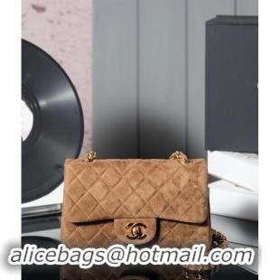 Market Sells Chanel Suede Classic Mini Flap Bag A01116 Brown 2024