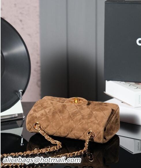 Market Sells Chanel Suede Classic Mini Flap Bag A01116 Brown 2024