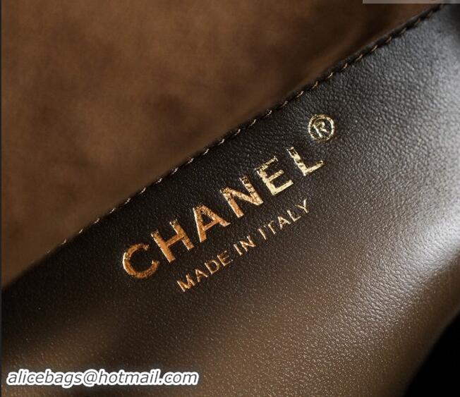 Market Sells Chanel Suede Classic Mini Flap Bag A01116 Brown 2024