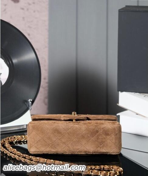 Market Sells Chanel Suede Classic Mini Flap Bag A01116 Brown 2024