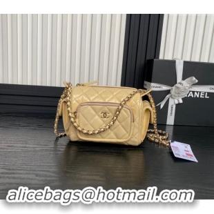 Reasonable Price Chanel Shiny Crumpled Lambskin Small Camera Case bag AS5220 Beige 2024