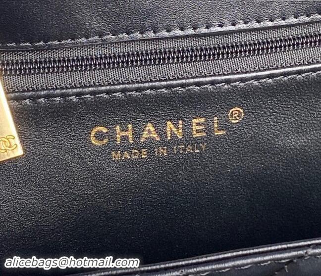 Trendy Design Chanel Shiny Crumpled Calfskin Large Flap bag AS5145 Black 2024