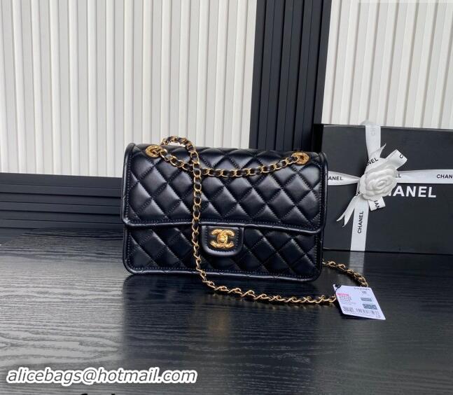 Trendy Design Chanel Shiny Crumpled Calfskin Large Flap bag AS5145 Black 2024