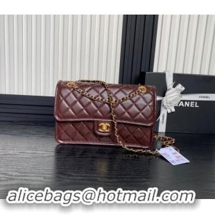 Luxury Cheap Chanel Shiny Crumpled Calfskin Large Flap bag AS5145 Dark Brown 2024