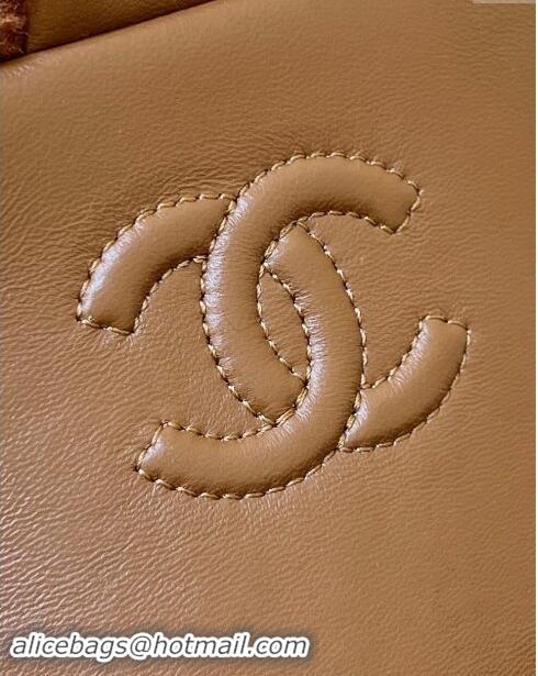 Promotional Chanel Shearling Lambskin Mini Flap Bag AS5148 Brown 2024 Top Quality