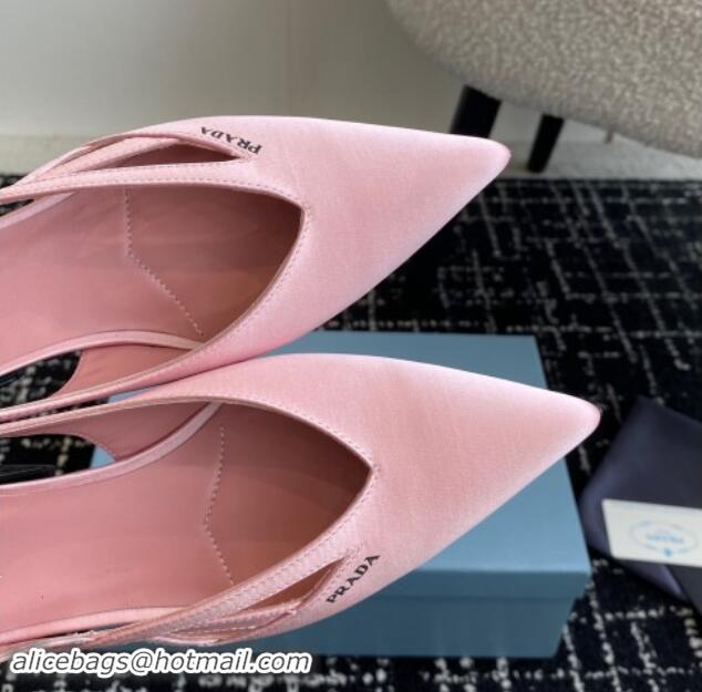 Best Product Prada Satin cut-out pumps 6.5cm Pink 115054