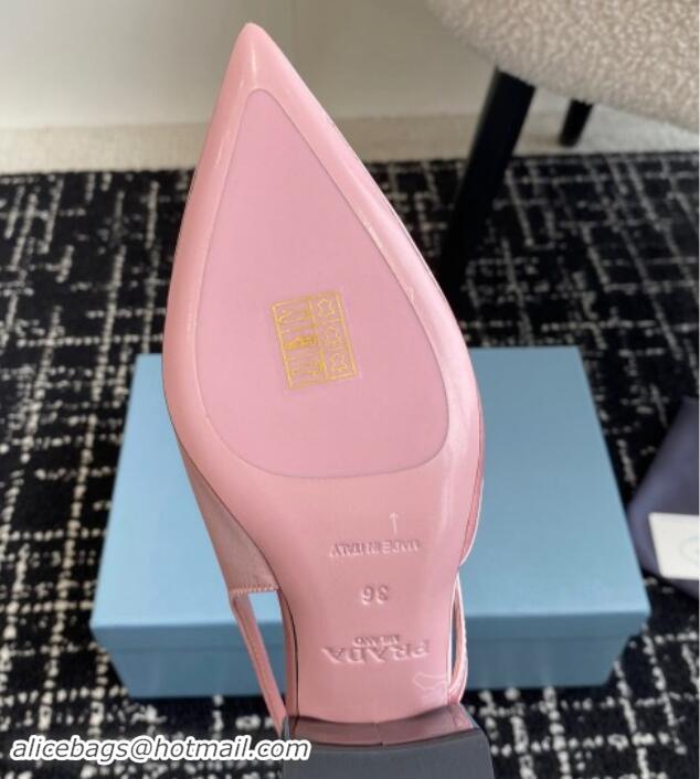 Best Product Prada Satin cut-out pumps 6.5cm Pink 115054