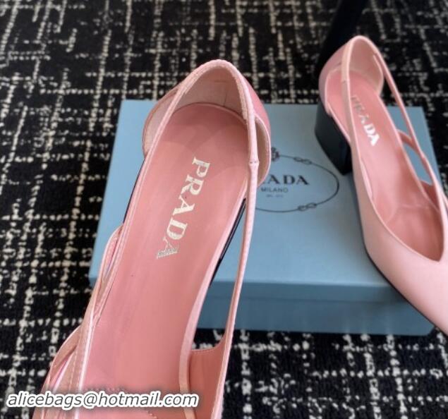 Best Product Prada Satin cut-out pumps 6.5cm Pink 115054