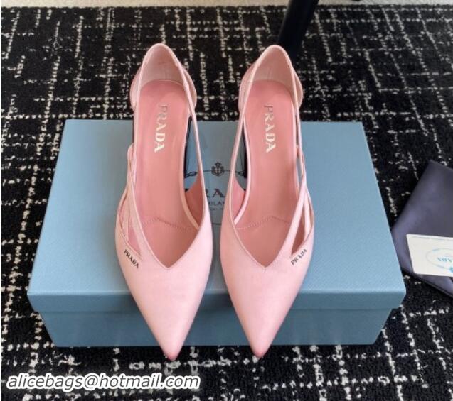 Best Product Prada Satin cut-out pumps 6.5cm Pink 115054