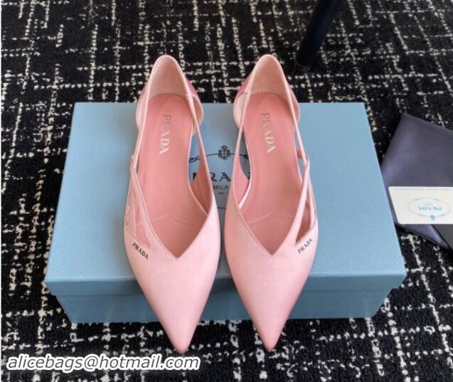 Good Product Prada Satin cut-out ballerinas flat Light Pink 115070