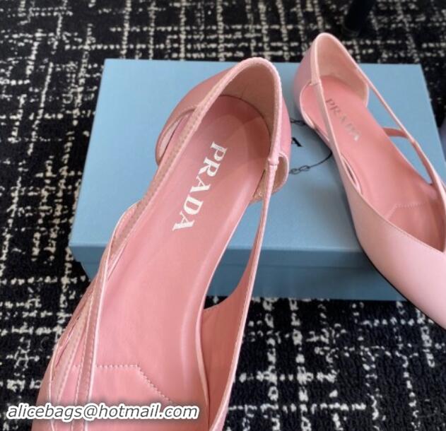 Good Product Prada Satin cut-out ballerinas flat Light Pink 115070