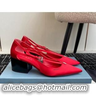 Unique Style Prada Satin cut-out pumps 6.5cm Red 115087