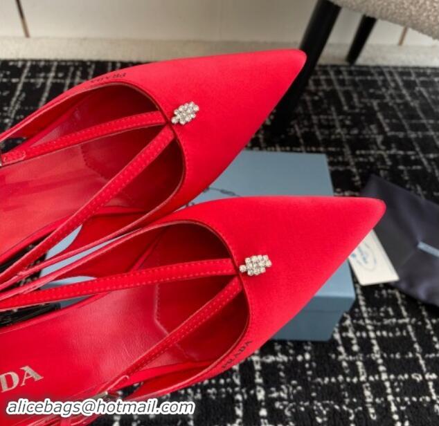 Unique Style Prada Satin cut-out pumps 6.5cm Red 115087