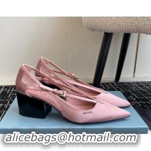 Low Cost Prada Satin cut-out pumps 6.5cm Pink 115089