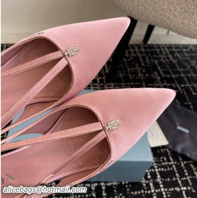 Low Cost Prada Satin cut-out pumps 6.5cm Pink 115089